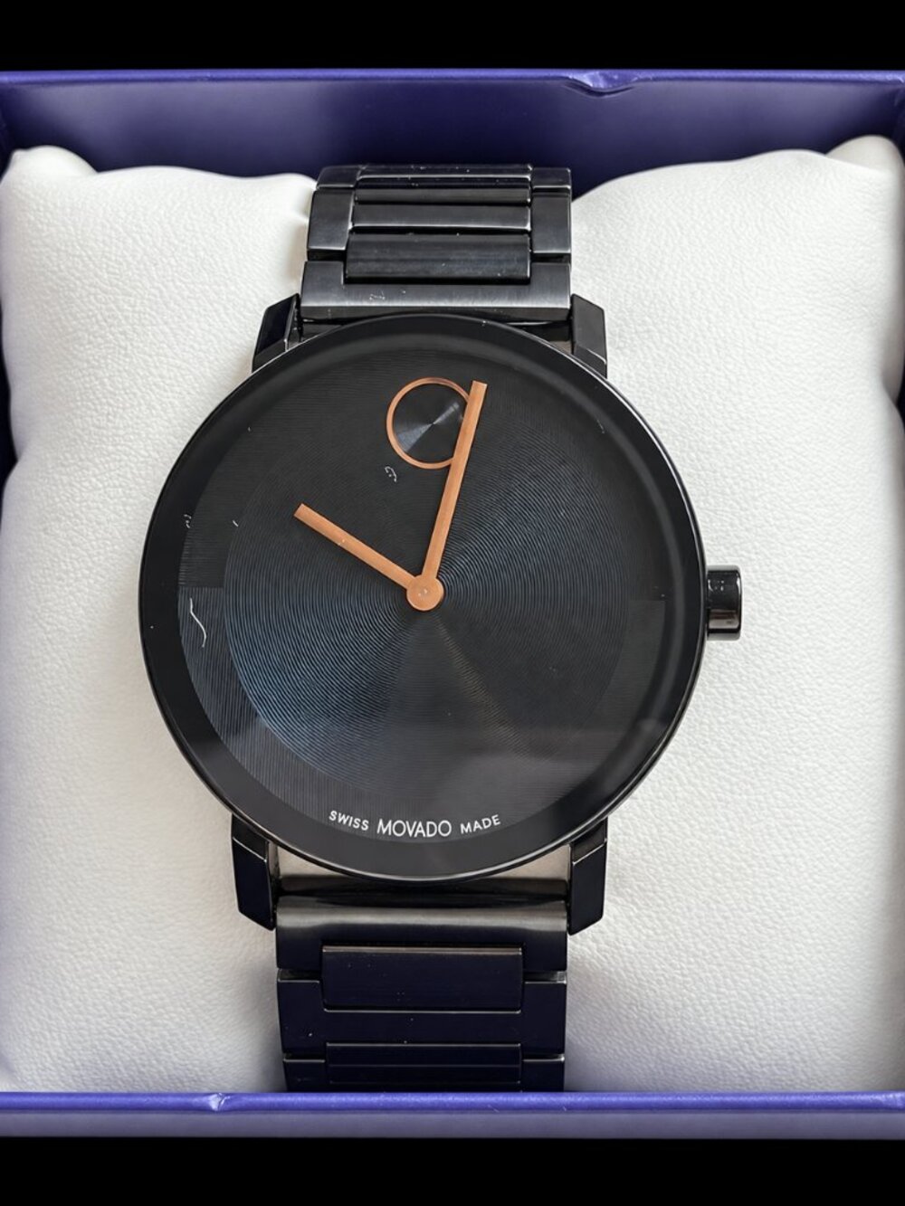 Movado BOLD Evolution Black Bracelet Watch w/ Box